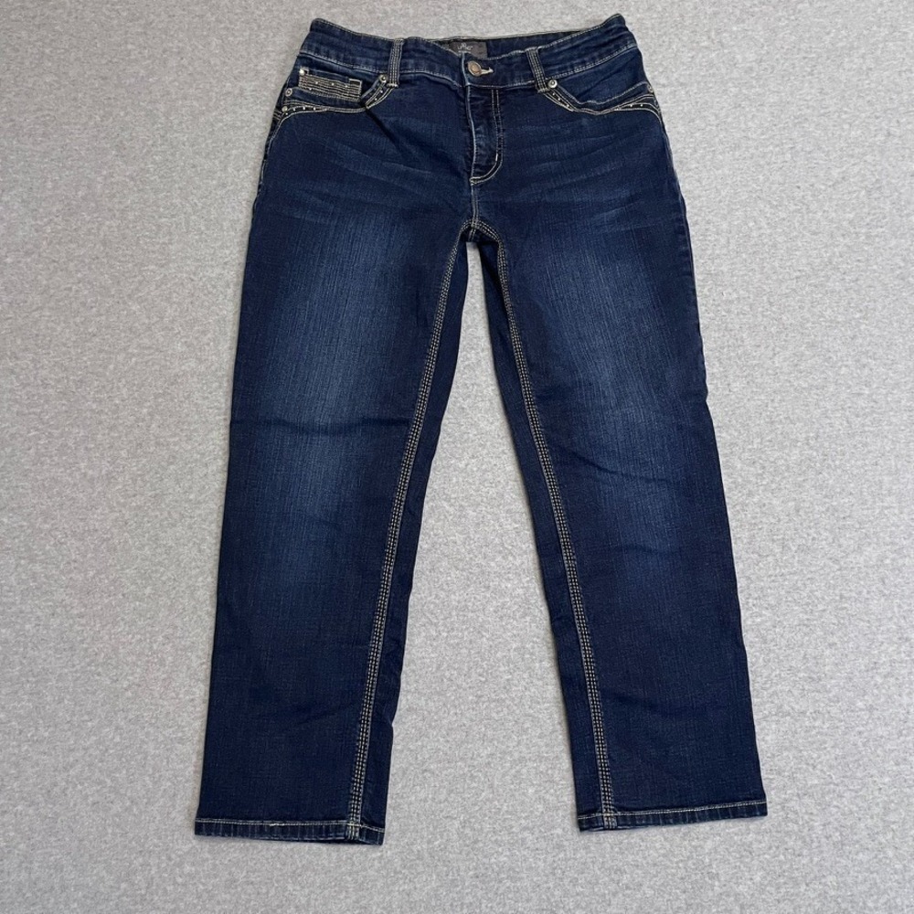 Chico's Jeans Womens 4 Blue Chico's Size 0 So Lifting Crop Dark Wash Denim